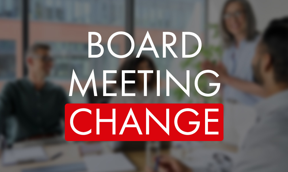 Board Meeting Change