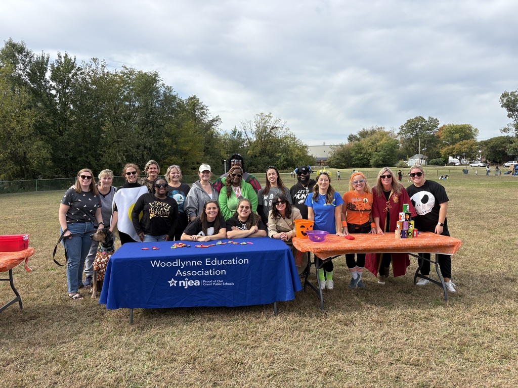 WEA teachers behind a table