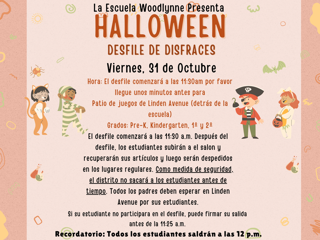 Halloween Parade Information spanish