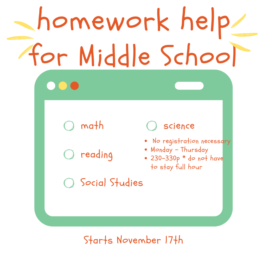 homework help for Middle School only
