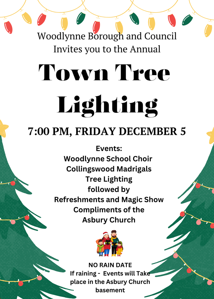 Town Tree Lighting Friday, December5th