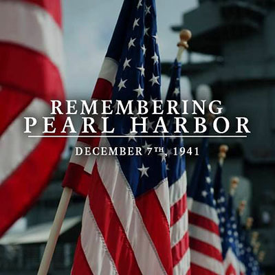 remembering pearl harbor december 7th 1941 with american flag