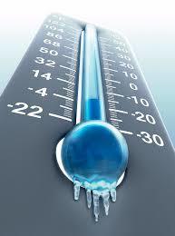 thermometer blue with icicles