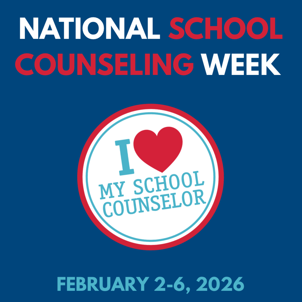 National school counseling week  feb 2-6 2026 with I heart my school counselor in a circle