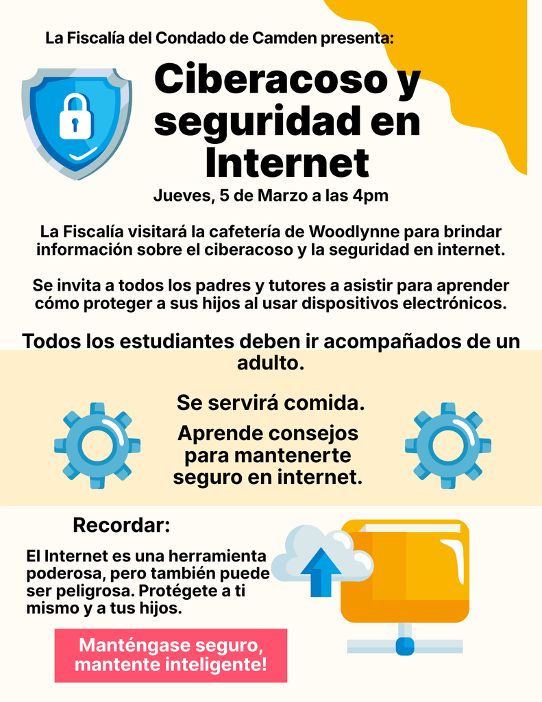 cyberbullying and internet safety flyer spanish