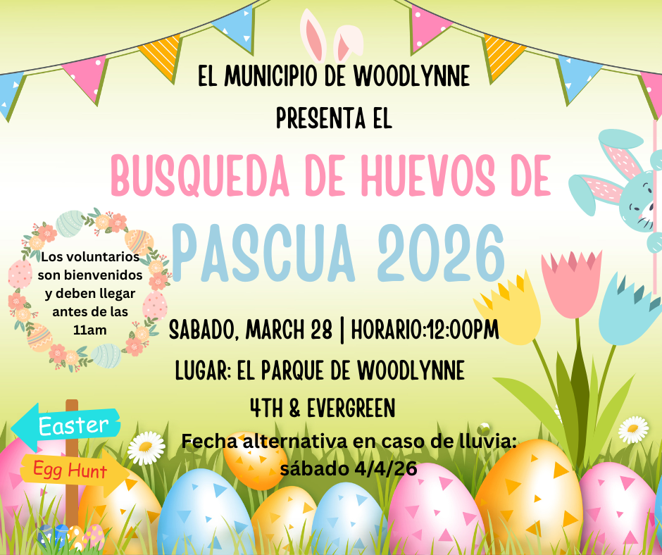 Woodlynne borough town egg hunt March 28 12 noon 4th and evergreen spanish