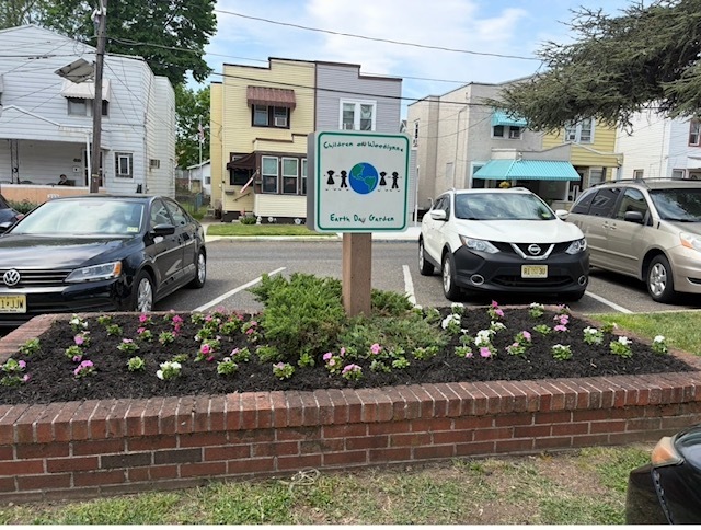 Community Gardent with newly planted flowers