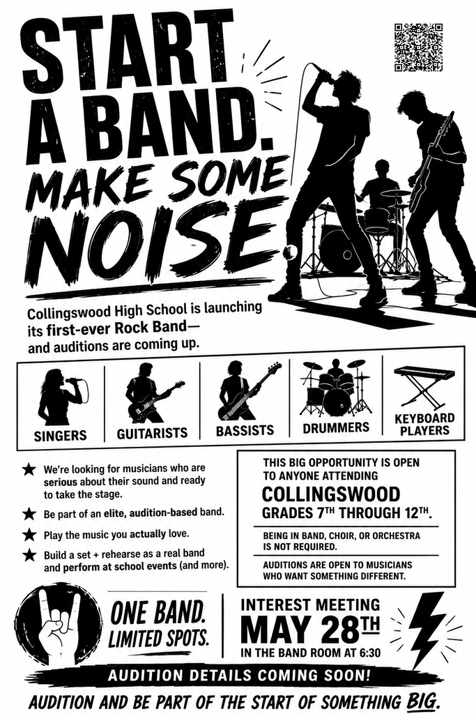 Start a Band make some noise CHS is launching a rock band grades 7th to 12th