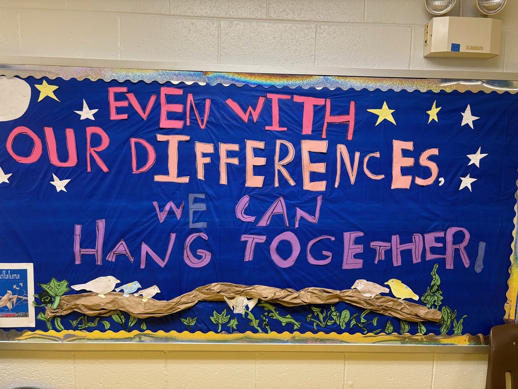Banner the kids made Even with our differences we can hang together