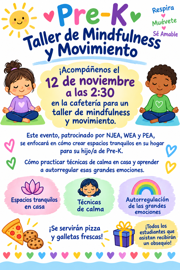 prek mindfulness and movement workshop nov 12 spanish