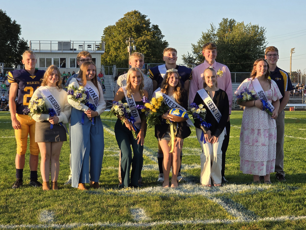 The whole court posing for pictures after King and Queen were crowned