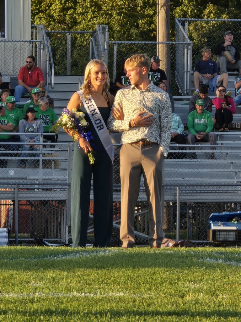 Senior Attendants being introduced on the football field