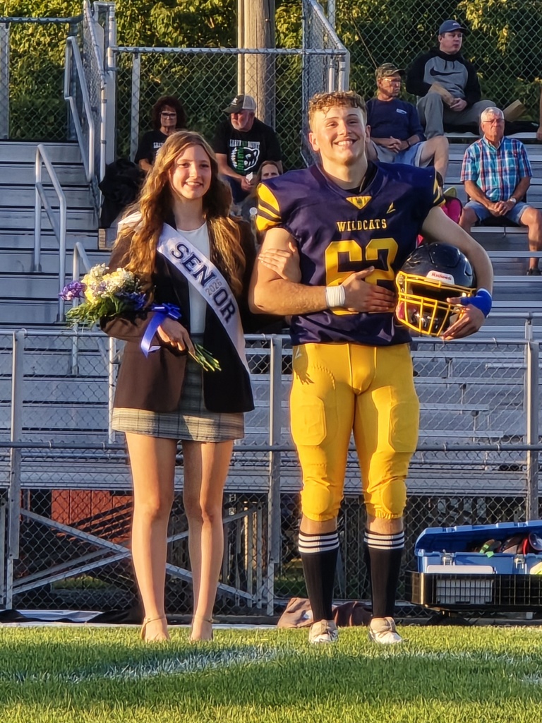 Senior Attendants being introduced on the football field