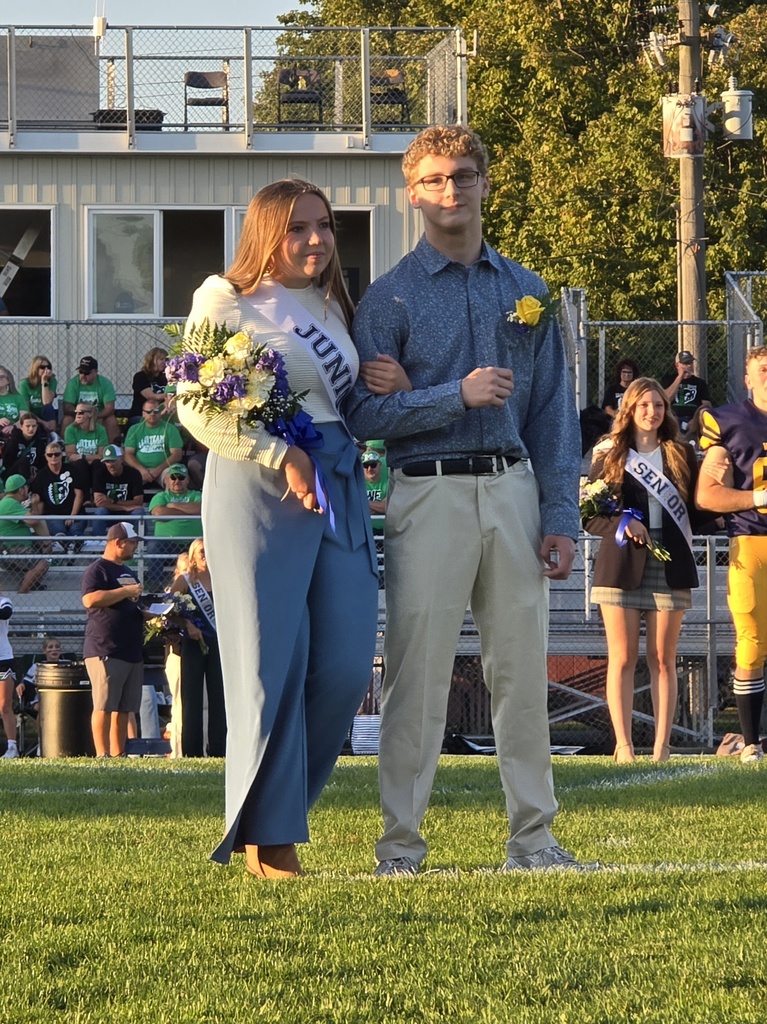 Junior Attendants being introduced on the football field