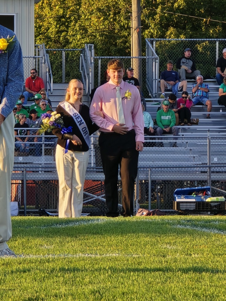 Senior Attendants being introduced on the football field