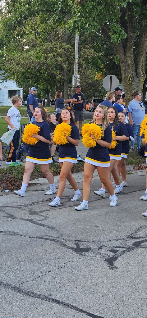 Cheerleaders leading the parade!