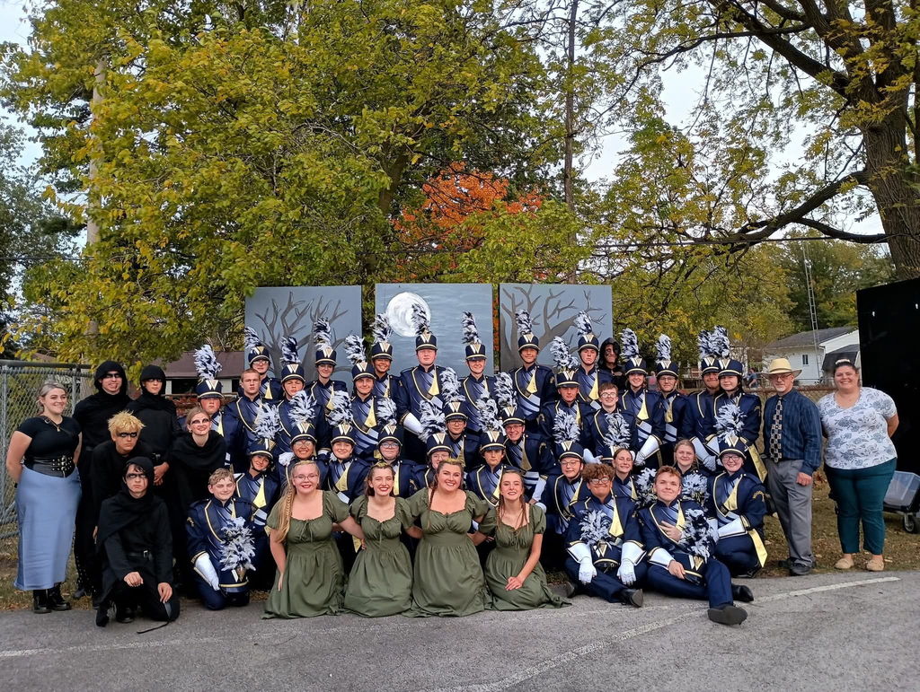 The Marching Band poses for a picture at the Maumee Music in Motion competition on Saturday, October 18th.