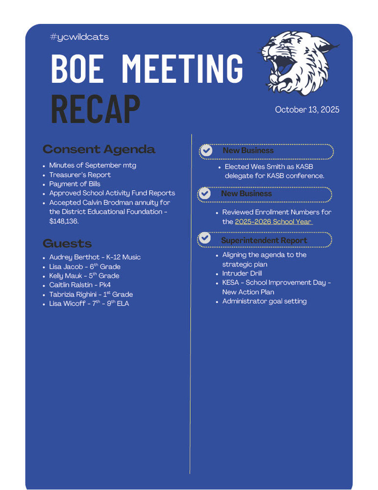 BOE Recap