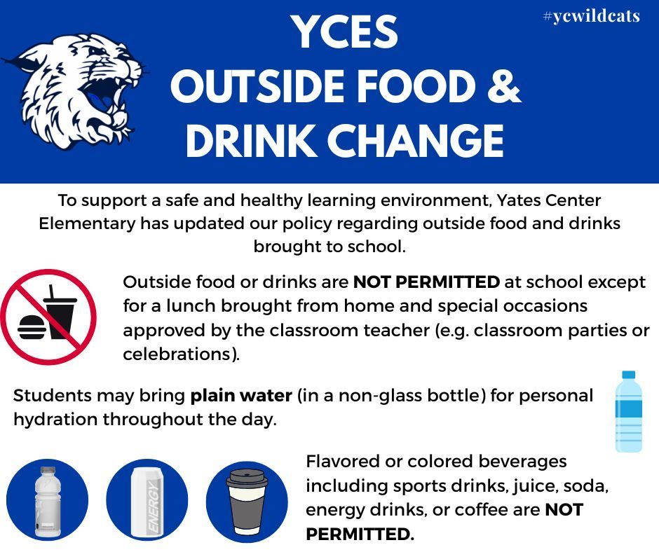 no outside food or drinks