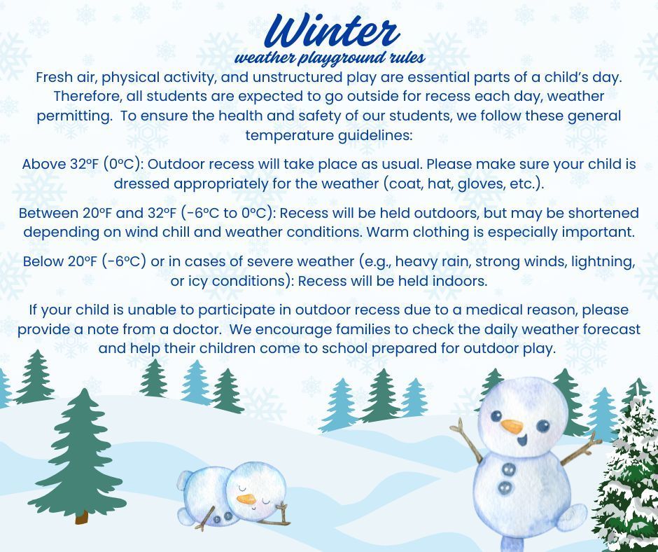 Winter playground rules