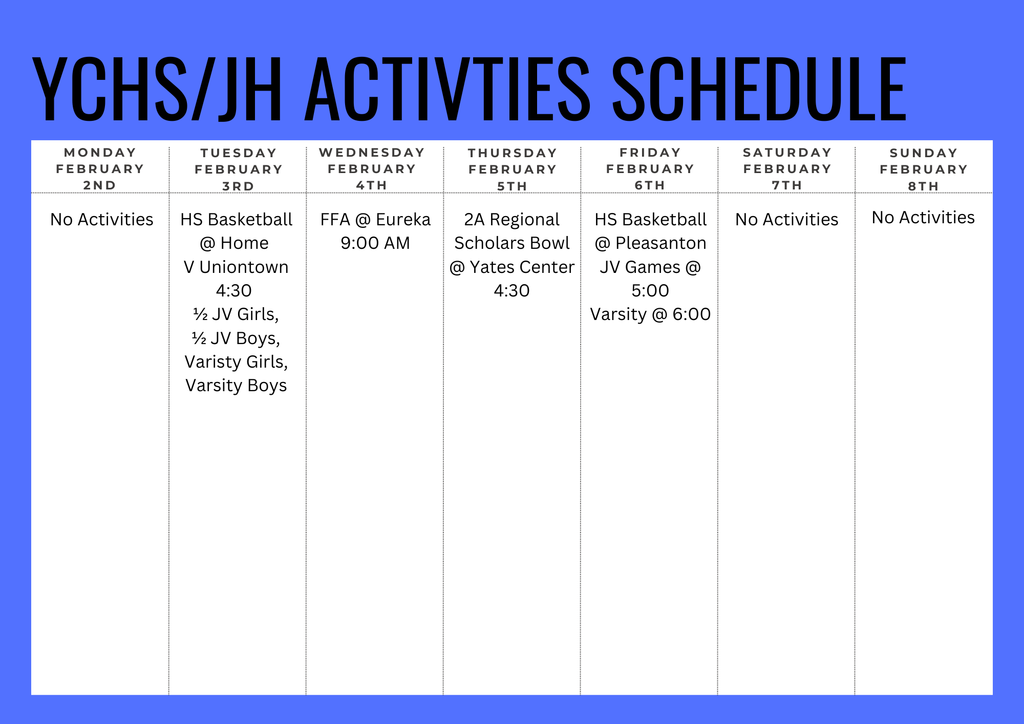 Weekly Activities (2)