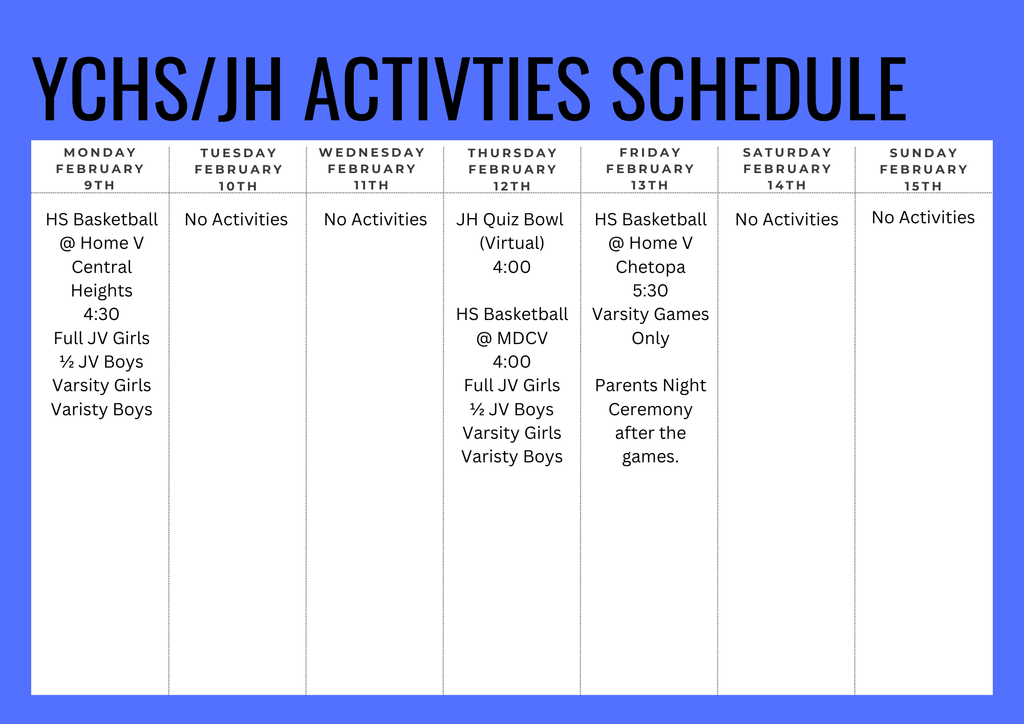 Weekly Activities (2)