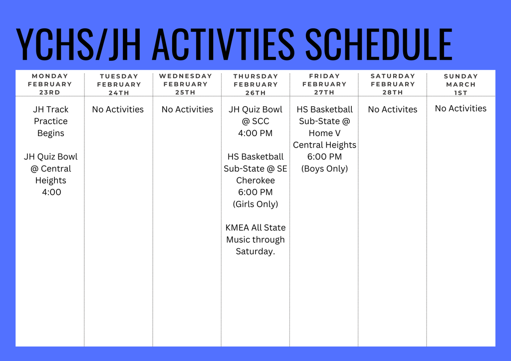 Weekly Activities (2)