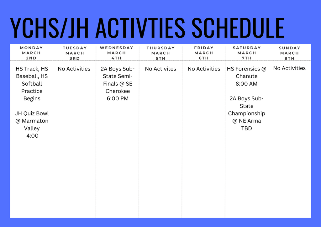 Weekly Activities (2)