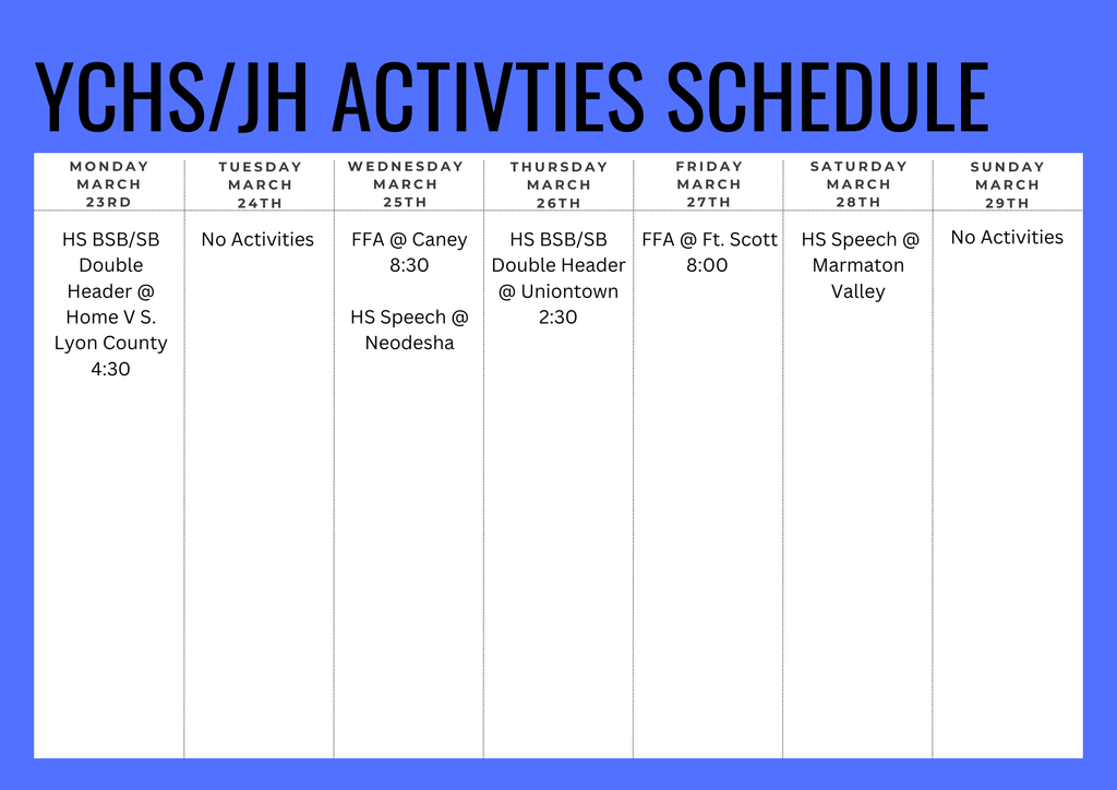 Weekly Activities (2)
