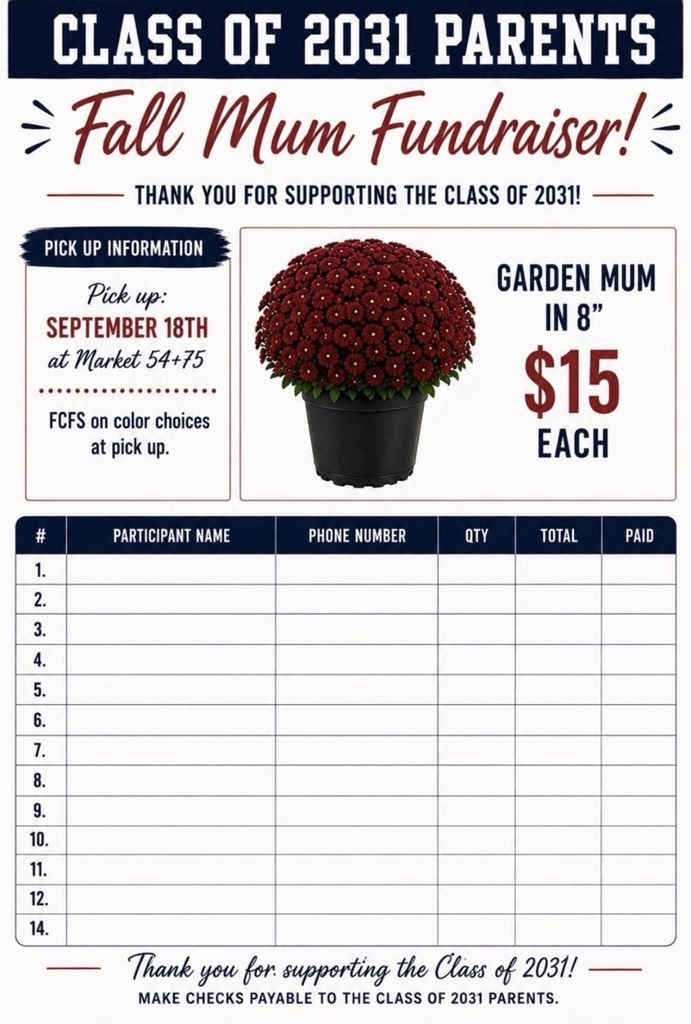 Order your Fall Mums