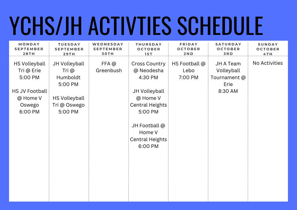 JH/HS Activities