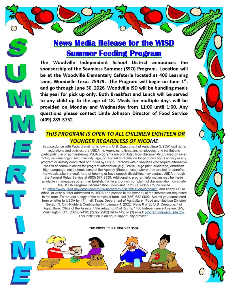 Summer Feeding Press Release 2026