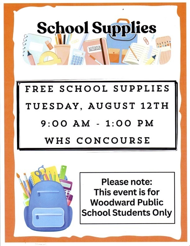 School Supplies Available August 12th