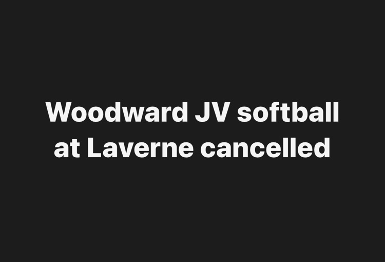 today’s JV softball game cancelled