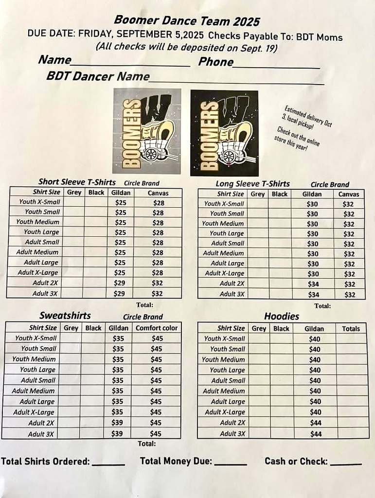 BDT Order Form