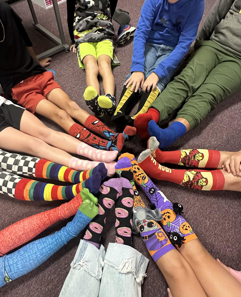 Highland Park Students Kick off Homecoming Week with crazy fun socks to show spirit.  GO BOOM!
