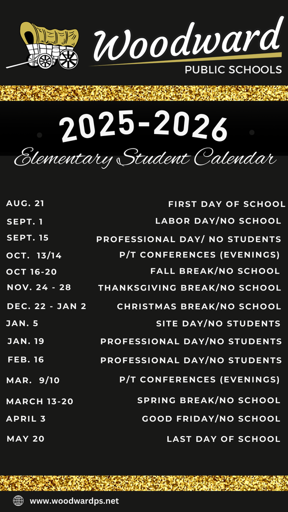 Student Calendar Dates to Know