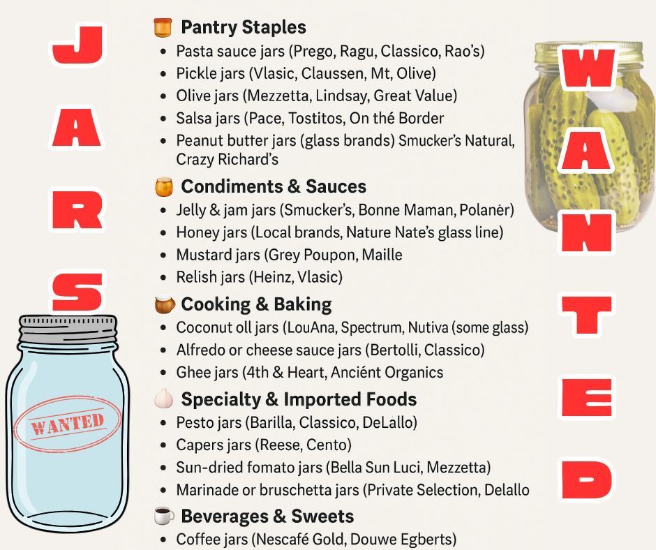 Jars Wanted! 