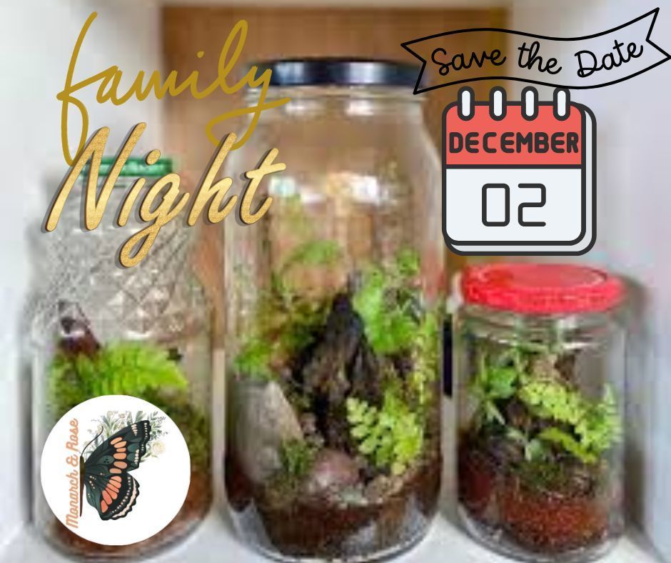 Save the Date-December 2-Terrariums with Monarch & Rose