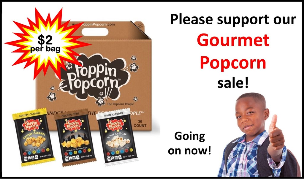 Popcorn sales happening now!