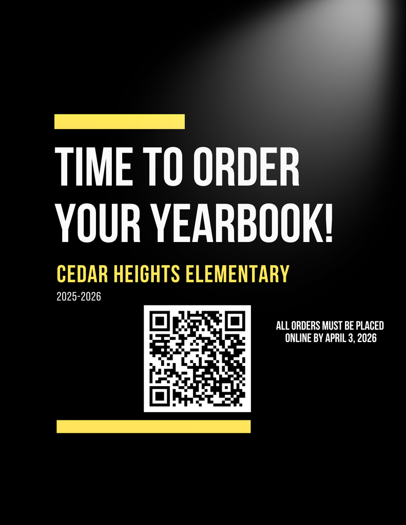 Order your Cedar Heights 2025-2026 Yearbook Online!
