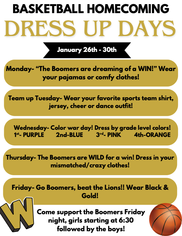 Homecoming Dress Up Days
