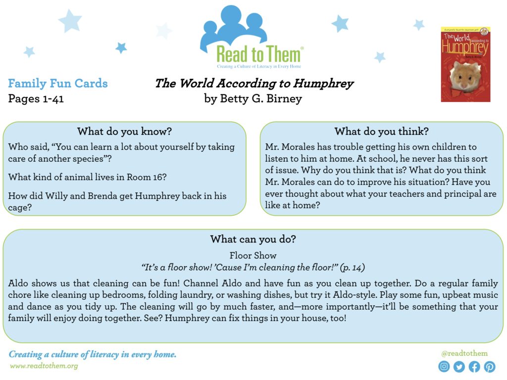 Family Fun Cards for Chapters 1-5
