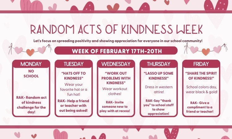 Kindness Week Calendar