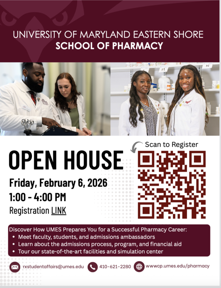 UMES School of Pharmacy Open House Feb 2026