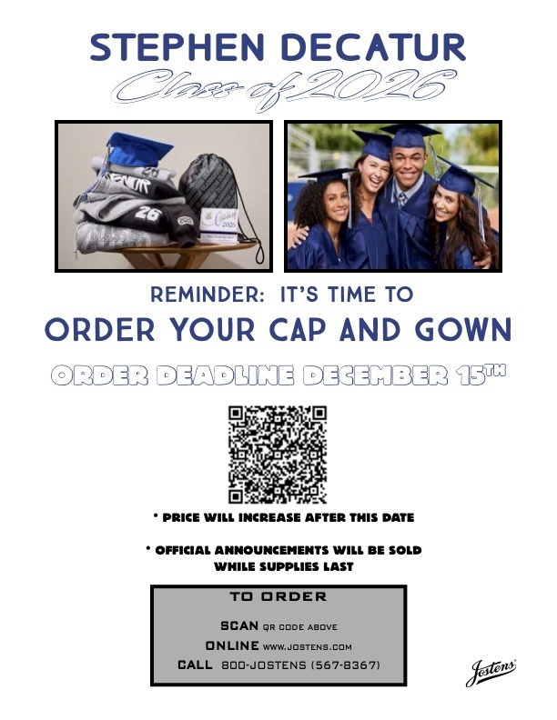 Cap and Gown ordering time