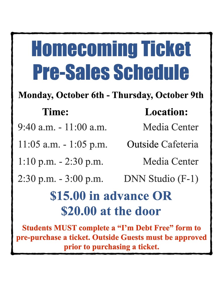 Homecoming 2025 ticket sales