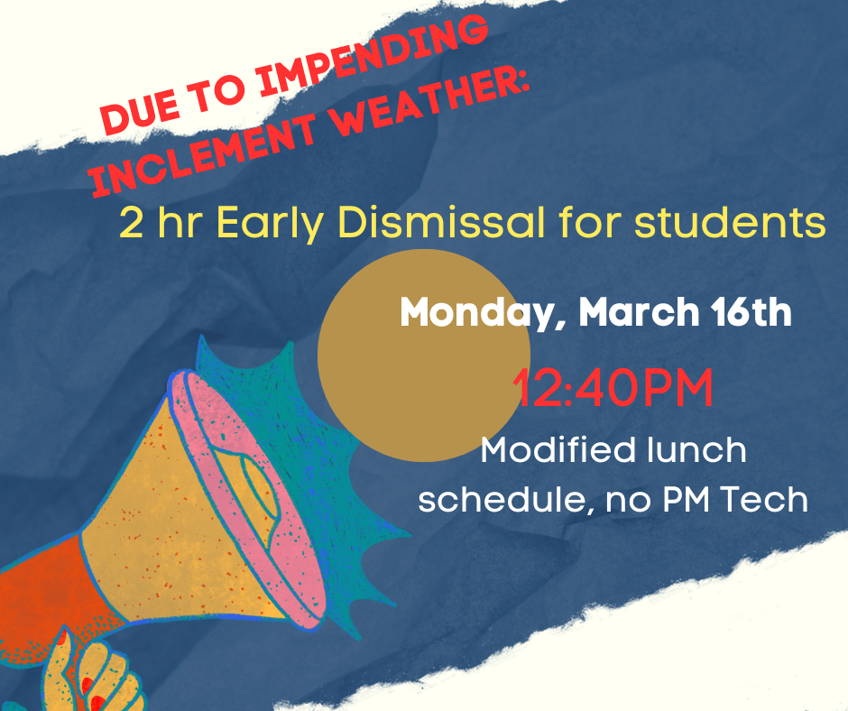 2 hour early release at SDHS