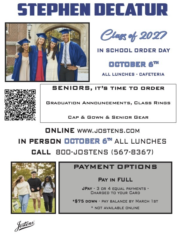 Cap and gown order info