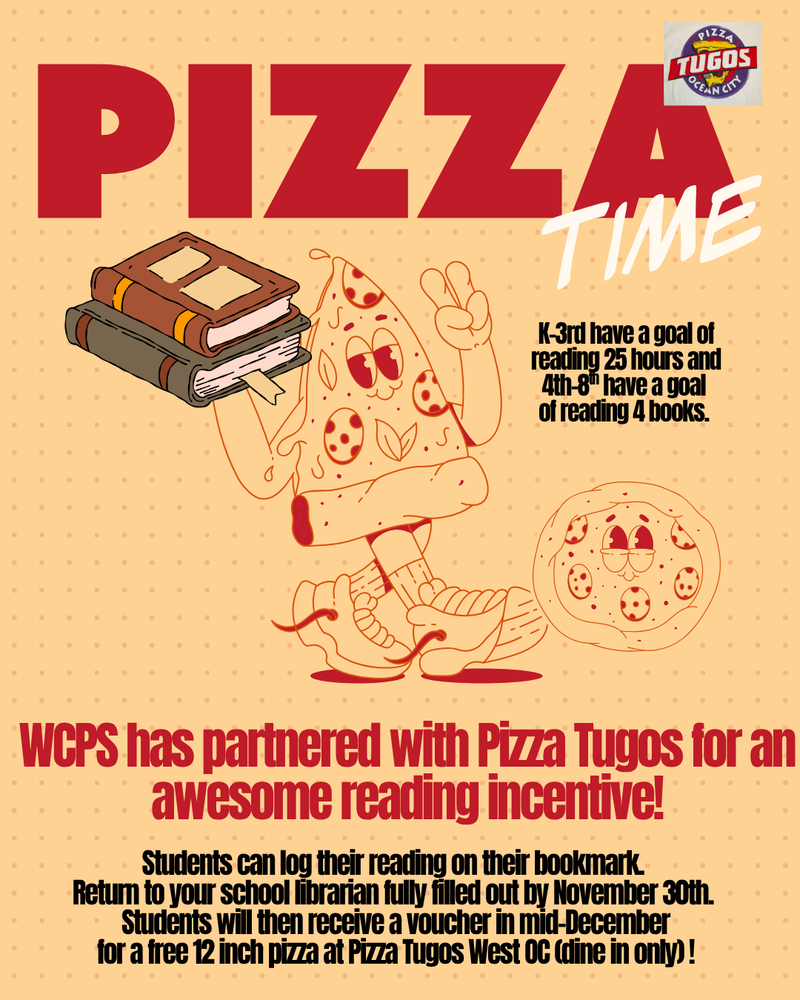 Pizza Tugos Reading Challenge Flyer